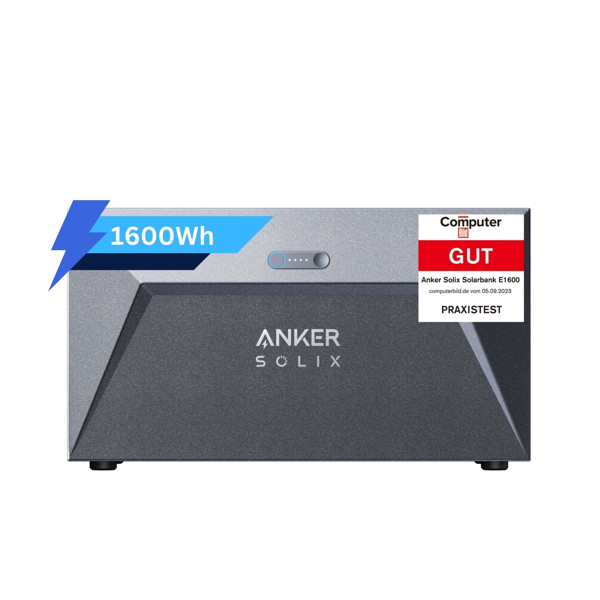 Die Anker Solix Solarbank E1600 ist ein leistungsstarker Balkonkraftwerkspeicher und Solarstromspeicher mit einer Kapazität von 1600 Wh.