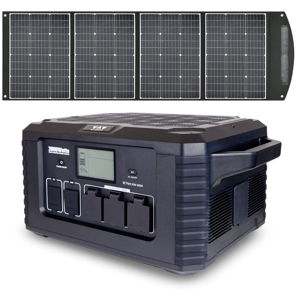 KLARBEIT Portable Power Station MP2000 + Solarpaneele EP-300